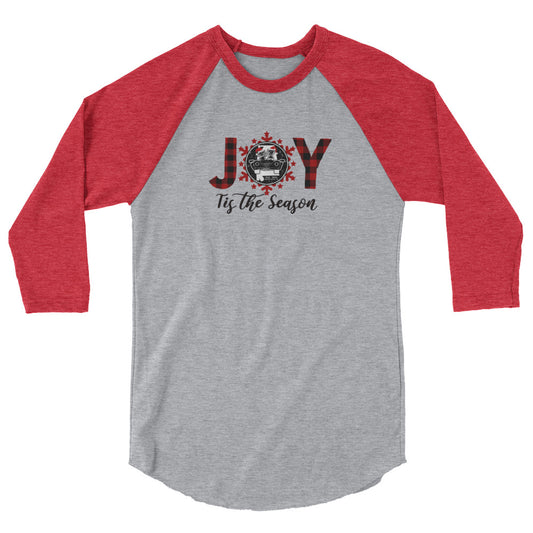 Tis the Season of Joy 3/4 sleeve raglan shirt
